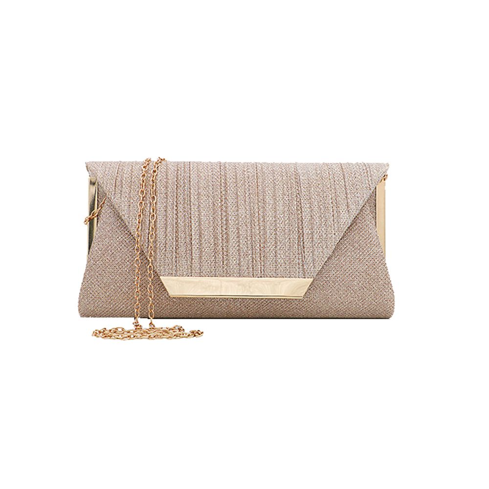 Women Purse Wedding Evening Bag Party Handbag-Golden