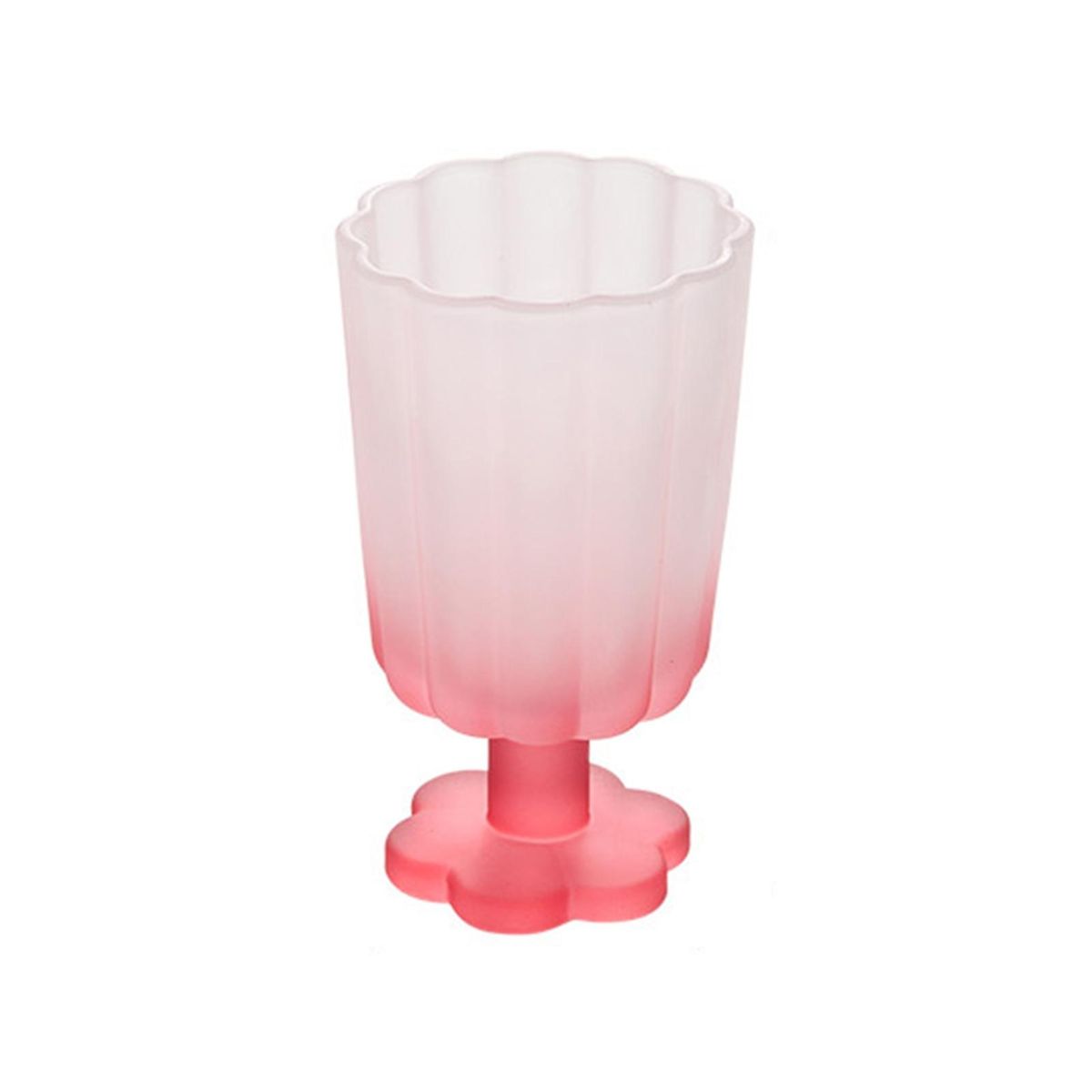Beverage Cup Petal Shape Water Glass Pink
