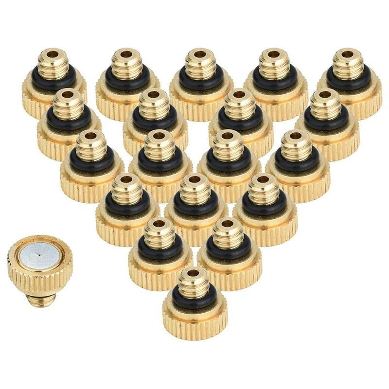 20Pcs Brass Misting Nozzles for Cooling System 0012 Inch03 mm Water Spray Nozzle Sprinklers Misting Cooling