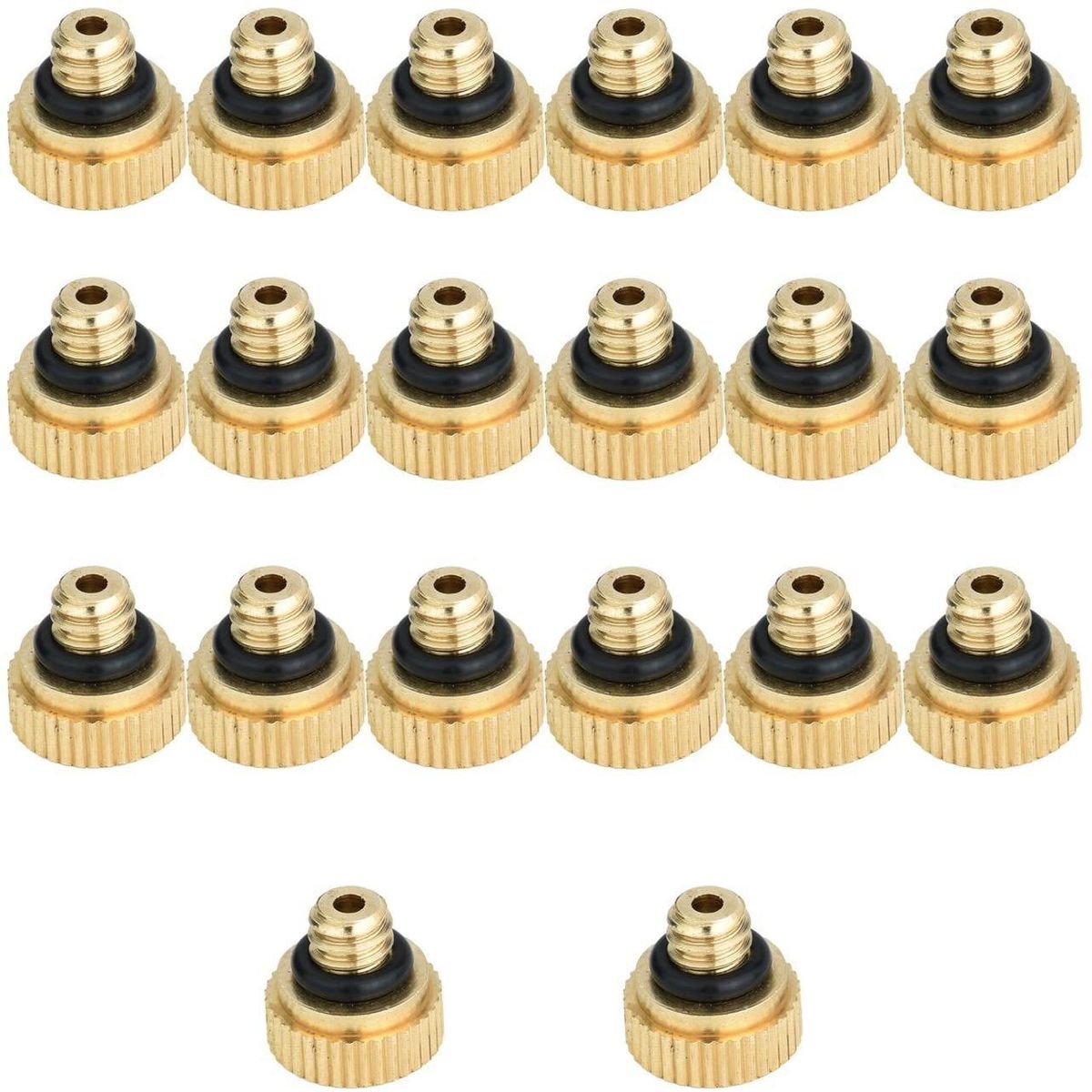 20Pcs Brass Misting Nozzles for Cooling System 0012 Inch03 mm Water Spray Nozzle Sprinklers Misting Cooling