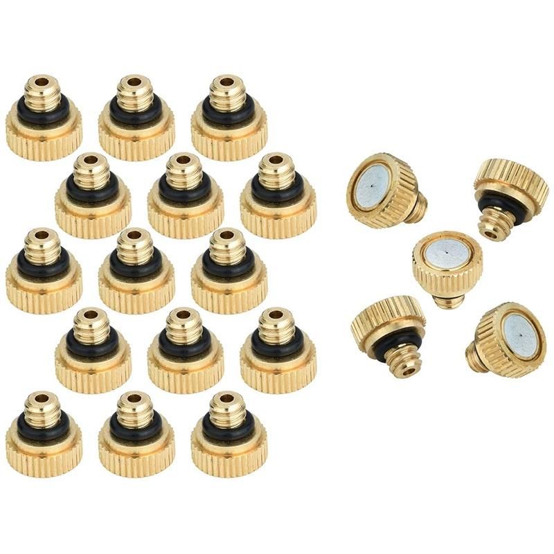 20Pcs Brass Misting Nozzles for Cooling System 0012 Inch03 mm Water Spray Nozzle Sprinklers Misting Cooling