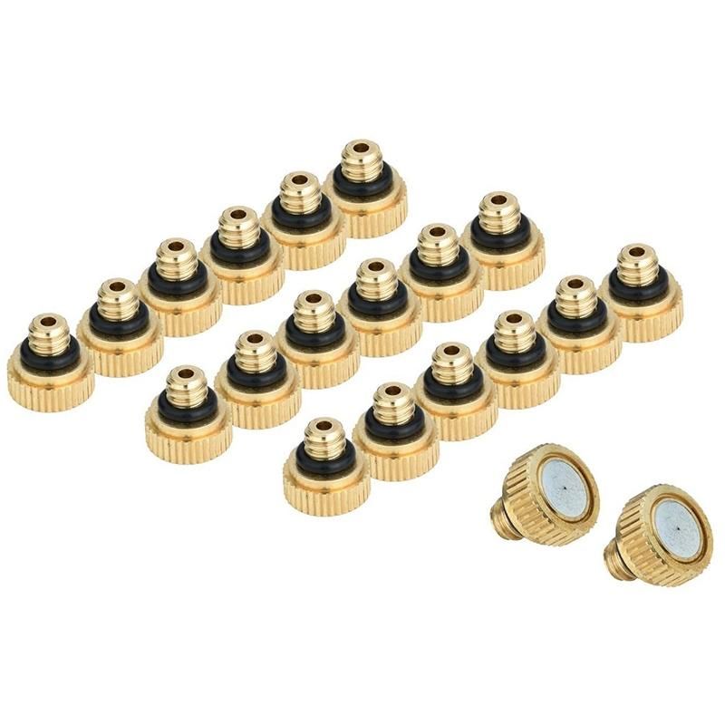 20Pcs Brass Misting Nozzles for Cooling System 0012 Inch03 mm Water Spray Nozzle Sprinklers Misting Cooling