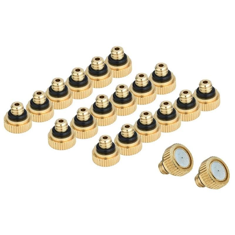 20Pcs Brass Misting Nozzles for Cooling System 0012 Inch03 mm Water Spray Nozzle Sprinklers Misting Cooling