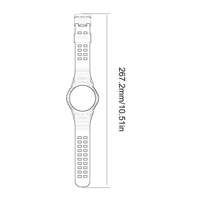 Unique Strap Dazzling And Elegant Transparent Sili One Strap For Wat H GT2-Transparent Orange-46mm