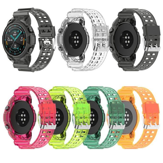 Unique Strap Dazzling And Elegant Transparent Sili One Strap For Wat H GT2-Transparent Orange-46mm