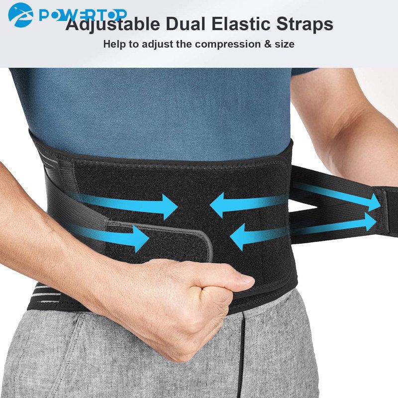 (Black)Medical Back Lumbar Support Belt Waist Orthopedic Brace Posture Men Women Corset Spine  JIN