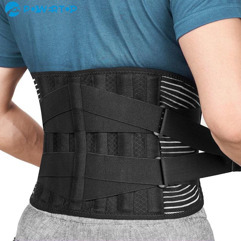 (Black)Medical Back Lumbar Support Belt Waist Orthopedic Brace Posture Men Women Corset Spine  JIN