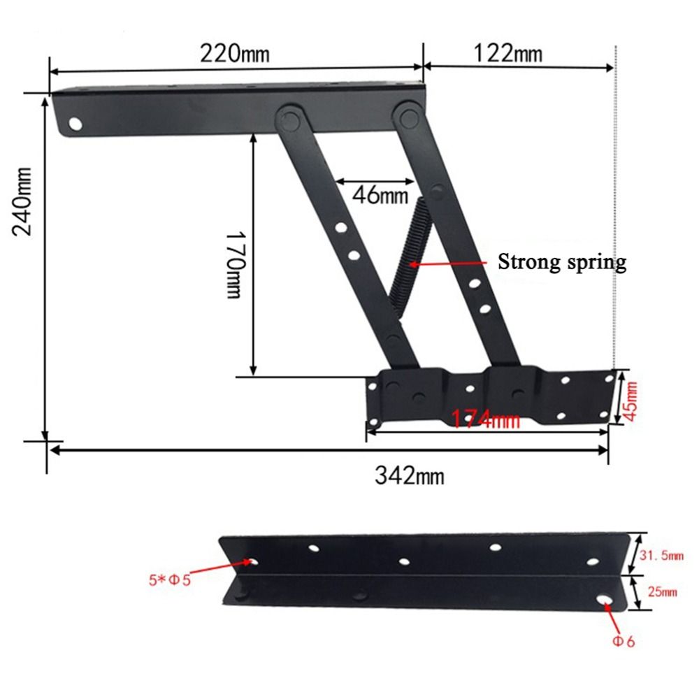 2 Pcs Table Hinges Lift Up Top Coffee Table Mechanism