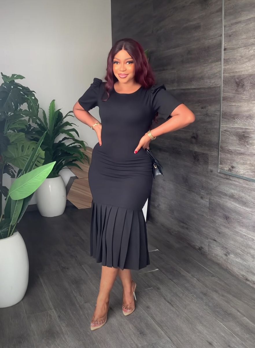 Mila Black Unique Classy Dress