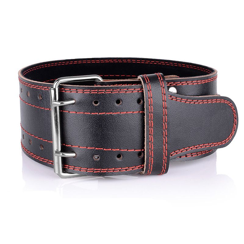 (B)Cowhide Weightlifting  Belt Bodybuilding Deadlift Gym Lumbar Belt Fitness Workout Back Prot JIN