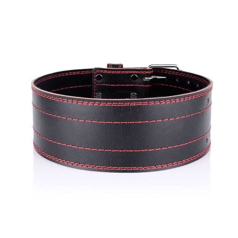 (B)Cowhide Weightlifting  Belt Bodybuilding Deadlift Gym Lumbar Belt Fitness Workout Back Prot JIN