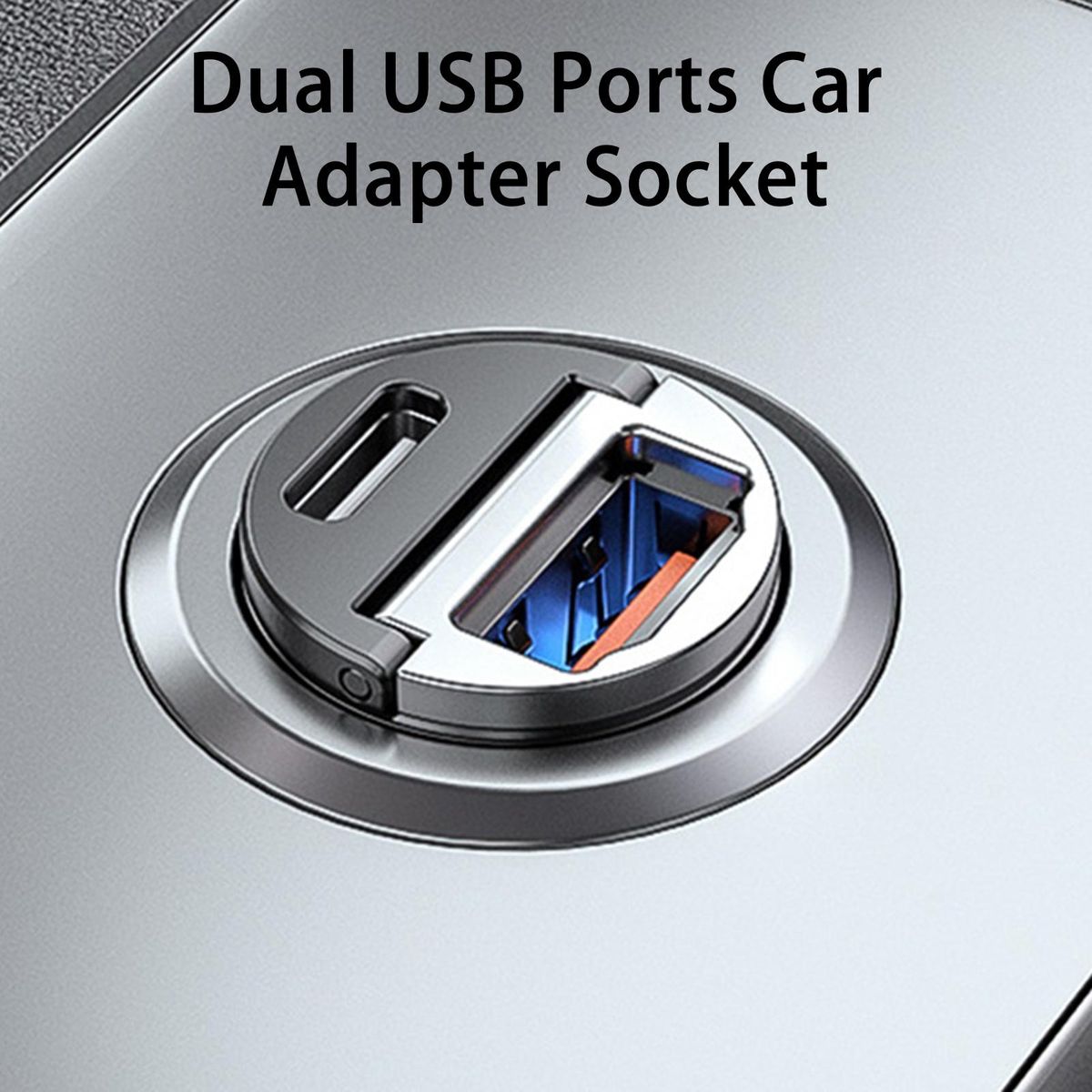 Wireless Charger Car Dual Ports Wireless Charger Black