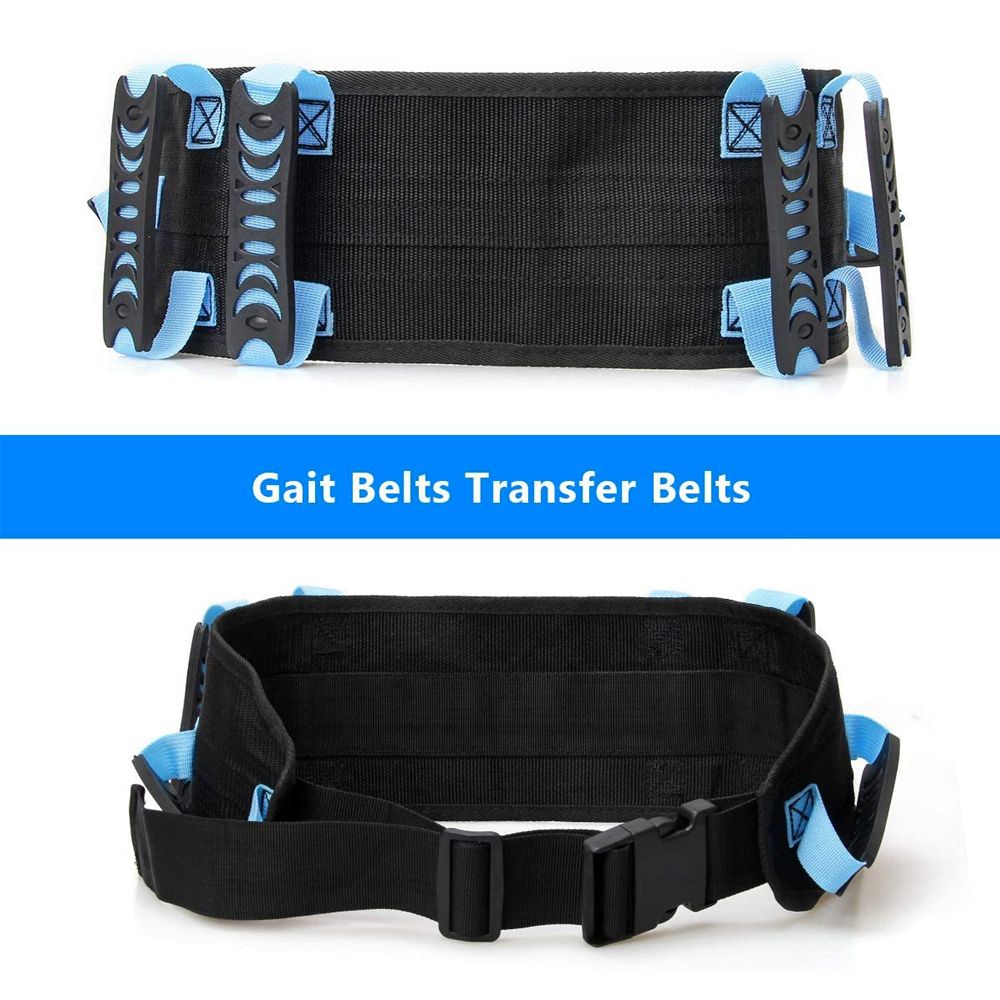 (Blue)Safety Transfer Gait Belt Quick Release Buckle For Patient Care Elderly Blue Walking Nur JIN