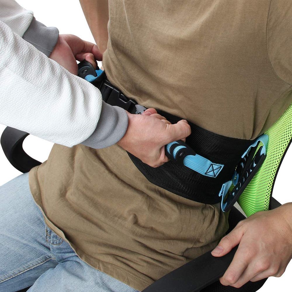 (Blue)Safety Transfer Gait Belt Quick Release Buckle For Patient Care Elderly Blue Walking Nur JIN