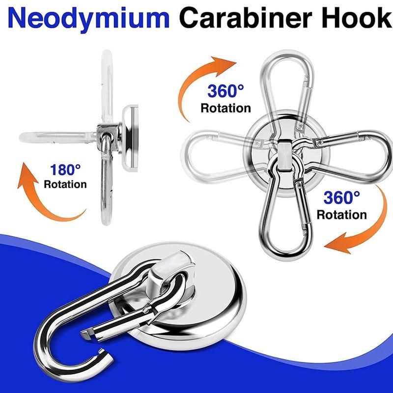 12 Pack Strong Magnetic Hooks, 60LBS Heavy Duty Magnet