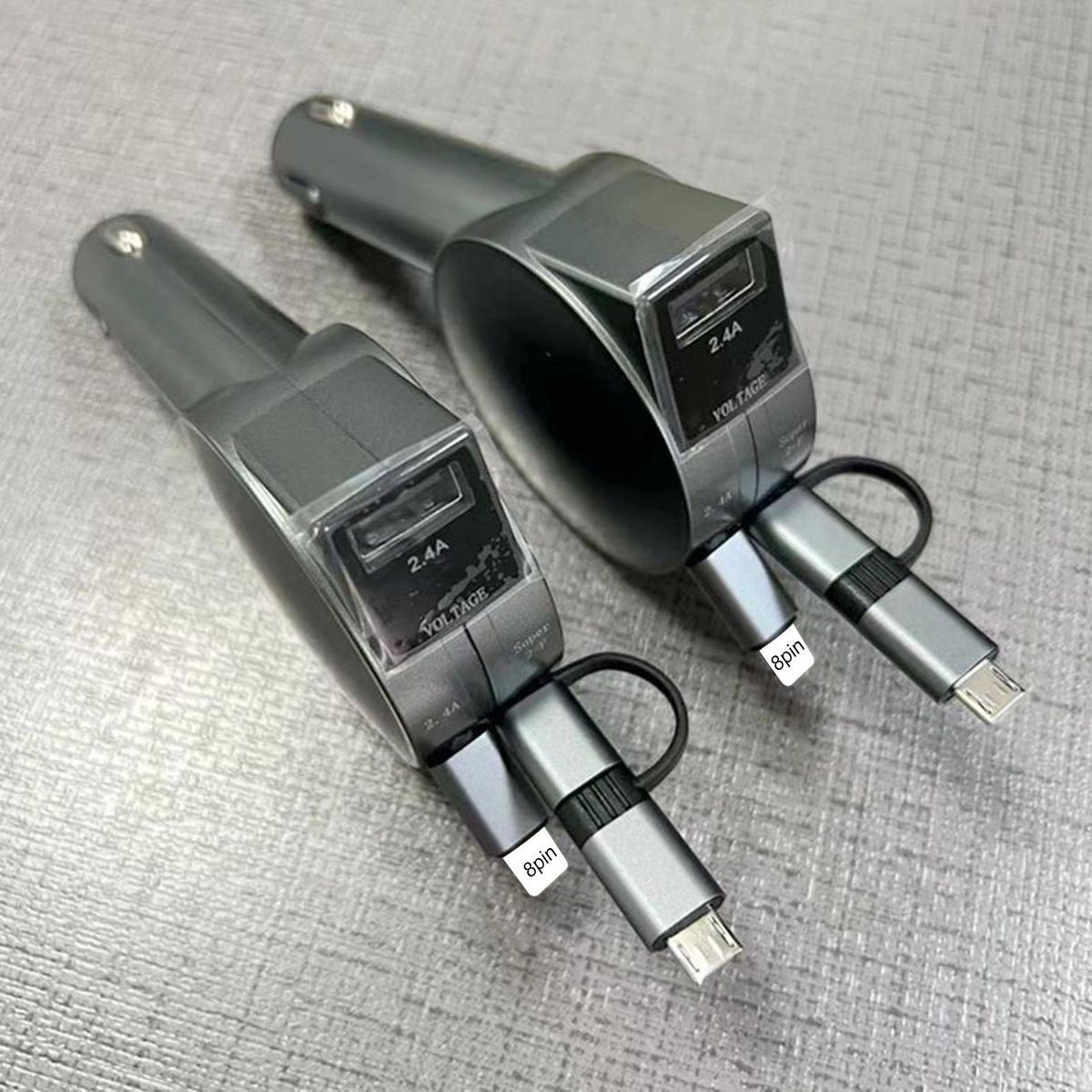Car Charger Adapter 3 Ports Car Charger Socket Black