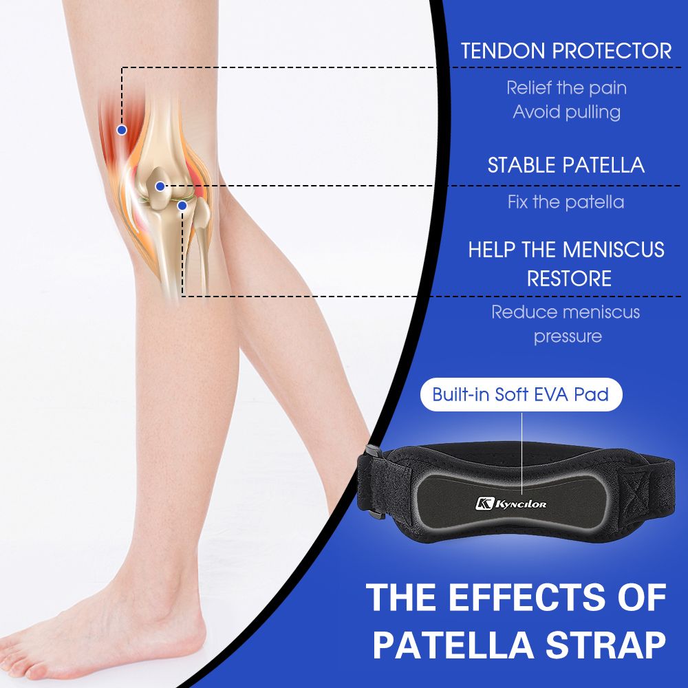 1pc Patella Protective Support Strap Knee Shock Absorption