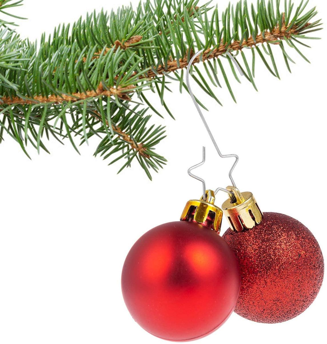160Pcs Christmas Ornaments Hooks Star-Shaped Tree Hangers Metal Hanging Hooks for Hanging Christmas Tree Decorations