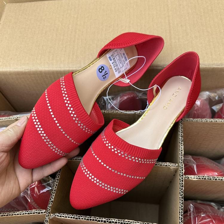 Ladies Quality Shoe Women Flat Ballerina Shoe