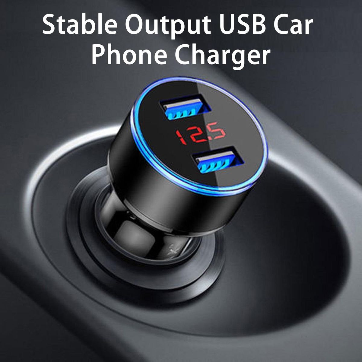 Car Charger Universal Dual USB Car-charger Adapter Black