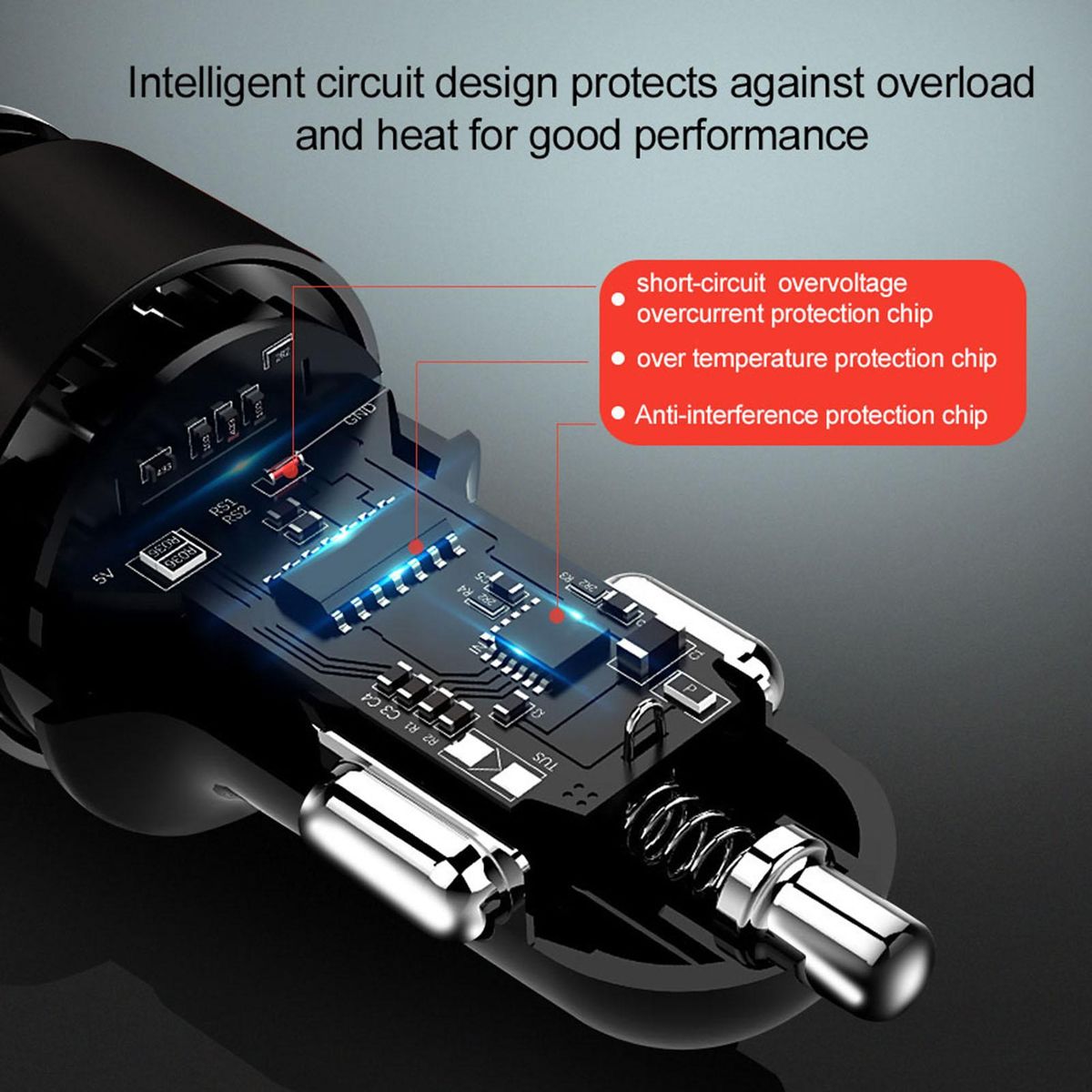 Car Charger Universal Dual USB Car-charger Adapter Black