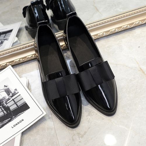 Ladies Casual Leather Shoes Flat Pump Women's Shoes
