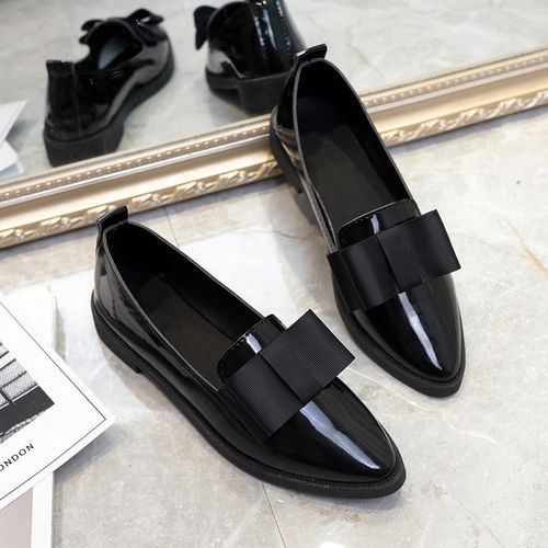 Ladies Casual Leather Shoes Flat Pump Women's Shoes