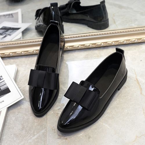 Ladies Casual Leather Shoes Flat Pump Women's Shoes