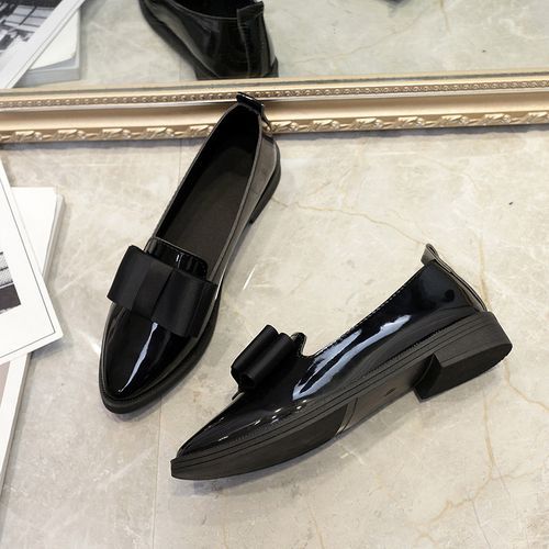 Ladies Casual Leather Shoes Flat Pump Women's Shoes