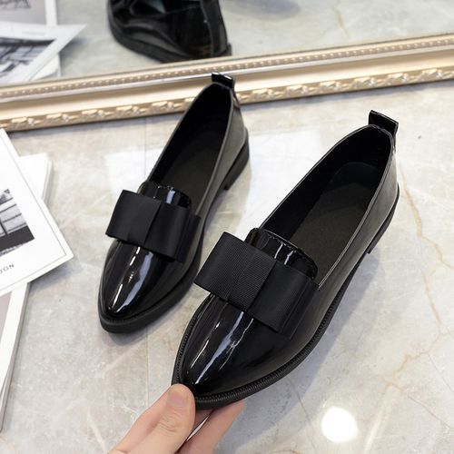 Ladies Casual Leather Shoes Flat Pump Women's Shoes