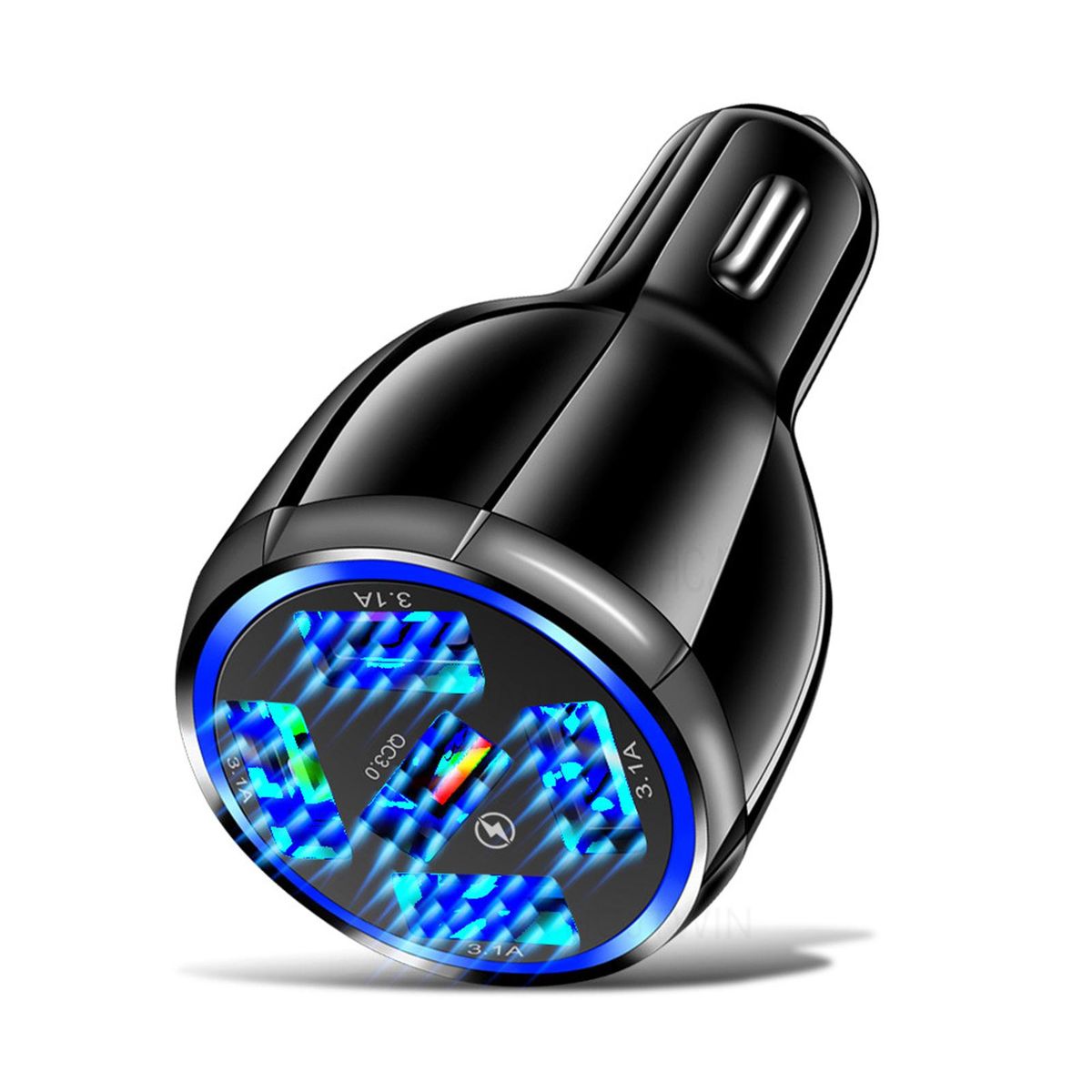 USB Charger 5 Ports Car Phone Charger Black