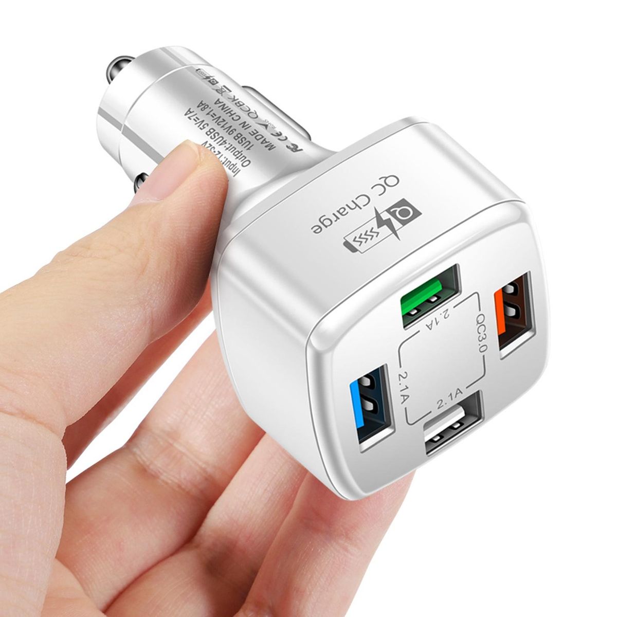 Car Charger Car Power Adapter Socket White