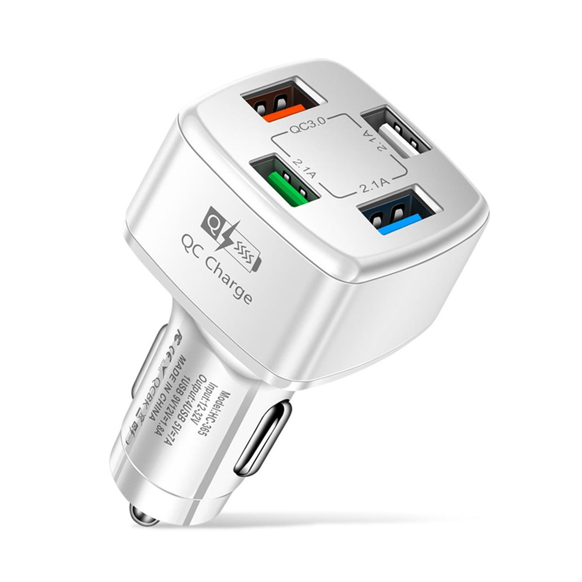 Car Charger Car Power Adapter Socket White