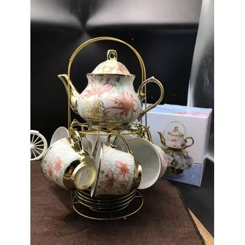 HOME OFFICE SETS OF TEA CUPS, SAUCERS AND KETTLE