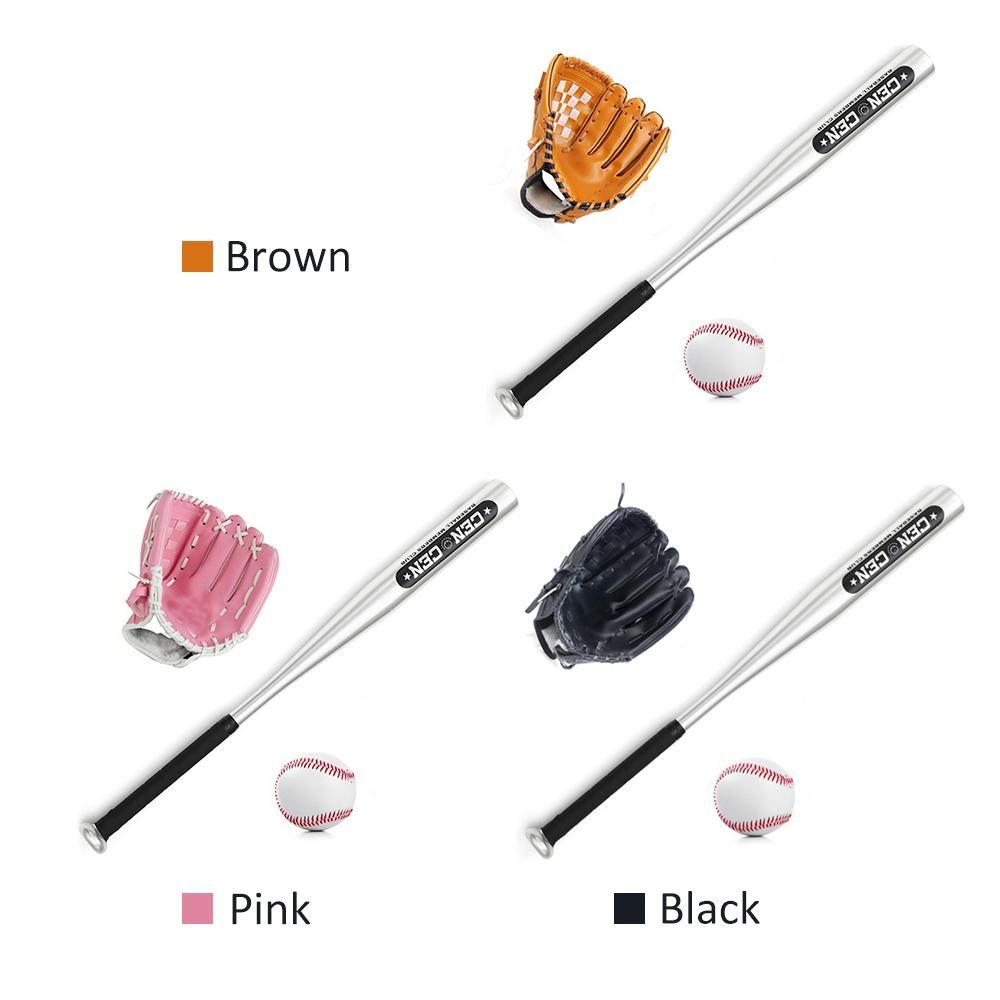 Baseball Balls Set Baseball Bat+Baseball+Baseball Gloves 25in Aluminum Alloy Baseball Bat 10.5in PVC Baseball Glove Baseball Kit for Youth Kids
