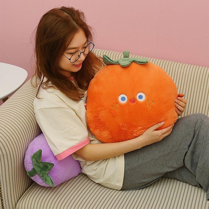2x Fruit Pillow Toy Plush Sofa Cushion Seat Pad Home Chair Office