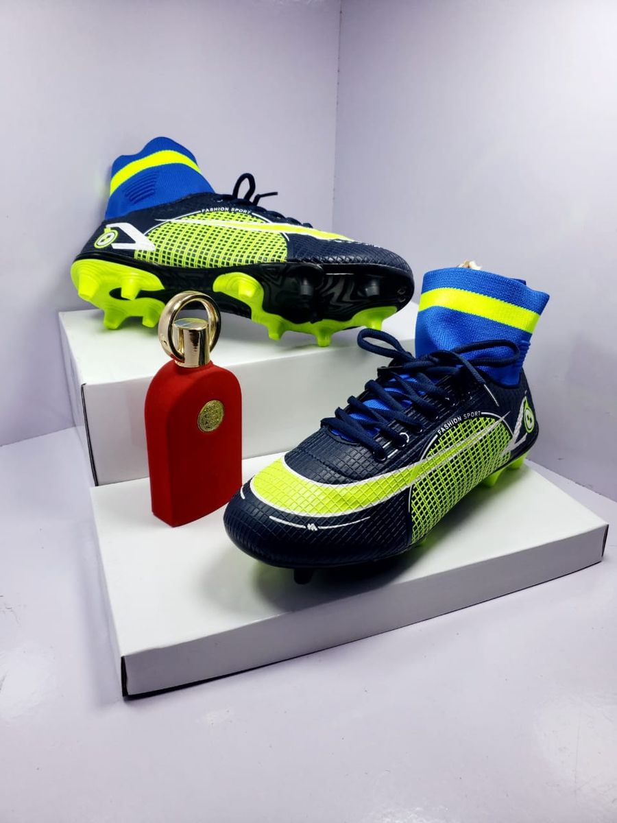 Men Football Soccer Boot Green/Black