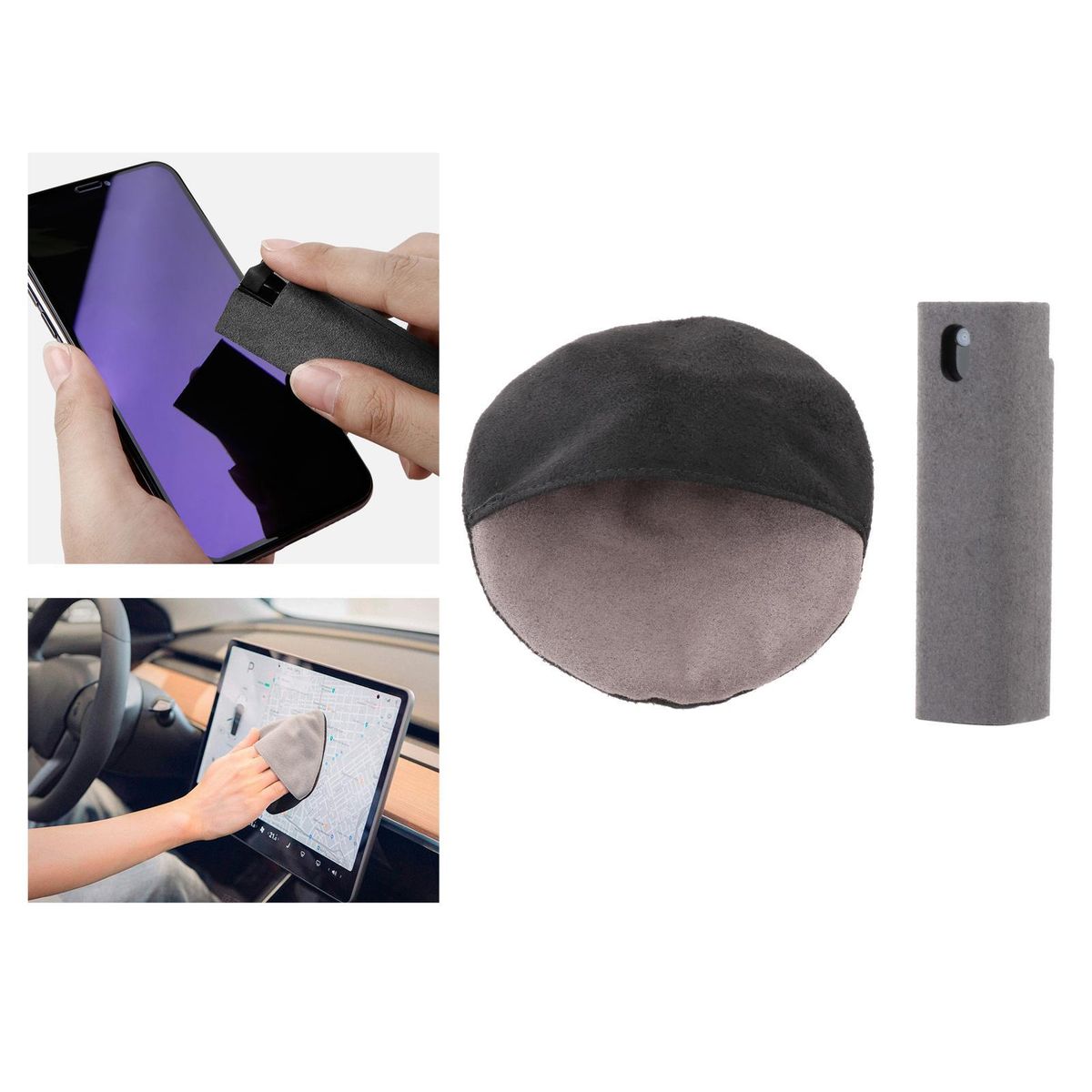 Portable Cleaning Computer Screen Cleaner 1x Cloth 1x Bottle