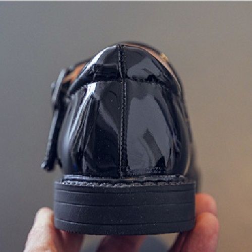 Girls Quality  School Shoes - Black