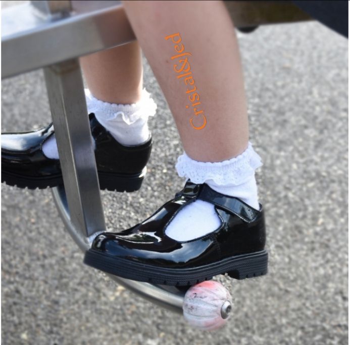 Shimmer Girls School Shoe Buckle/tape
