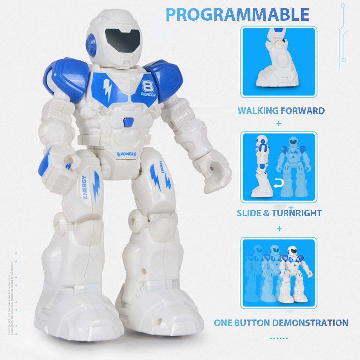 Intelligent Remote Control Programmable Robot Singing And Dancing Kids Gift Toy Blue
