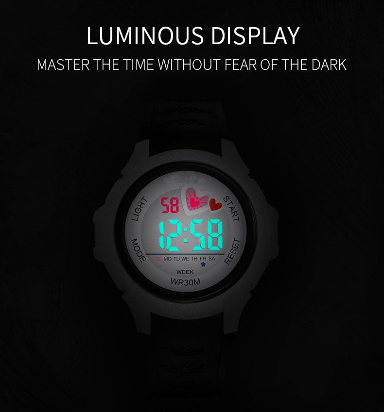 Waterproof Children Boys Digital LED Sports Watch