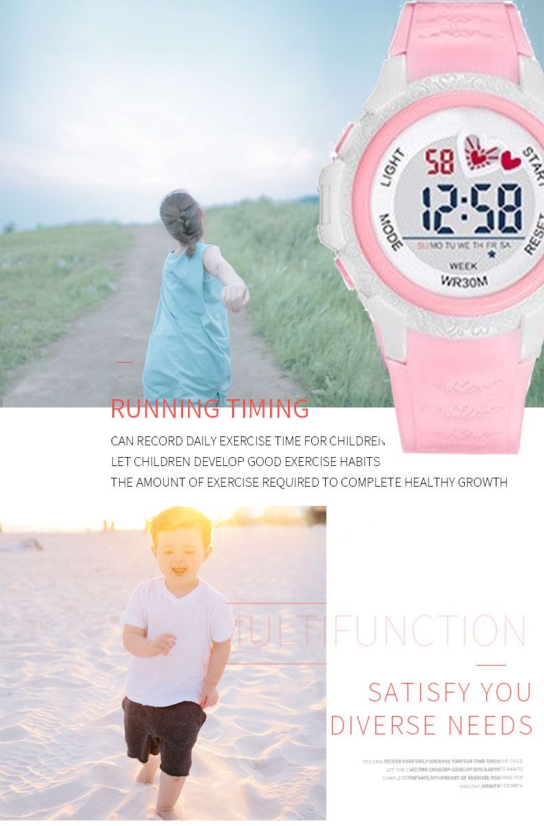 Waterproof Children Boys Digital LED Sports Watch
