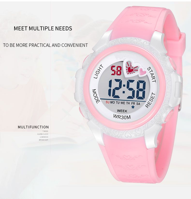 Waterproof Children Boys Digital LED Sports Watch
