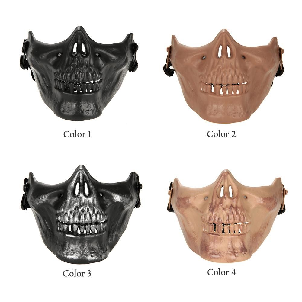 Outdoor Wargame Tactical Mask Lower Half Face Protective Mask Guard Airsoft Paintball CS Army Mask Halloween Party Cosplay Mask