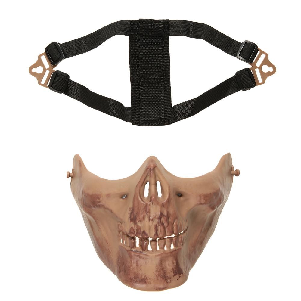 Outdoor Wargame Tactical Mask Lower Half Face Protective Mask Guard Airsoft Paintball CS Army Mask Halloween Party Cosplay Mask