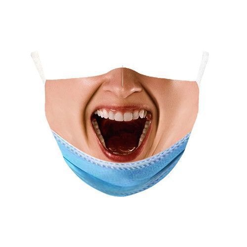 3D Breathable And Dustproof Funny Washable Mask 8 Piece