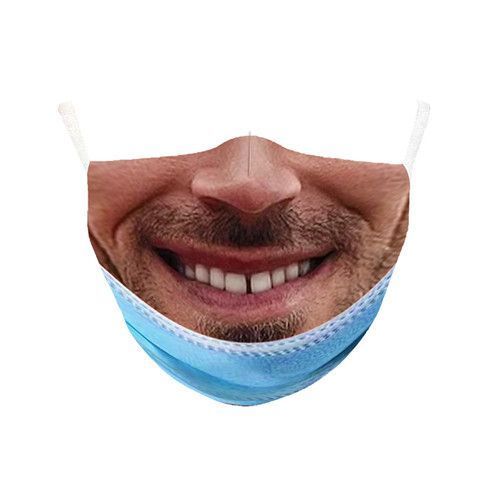 3D Breathable And Dustproof Funny Washable Mask 8 Piece