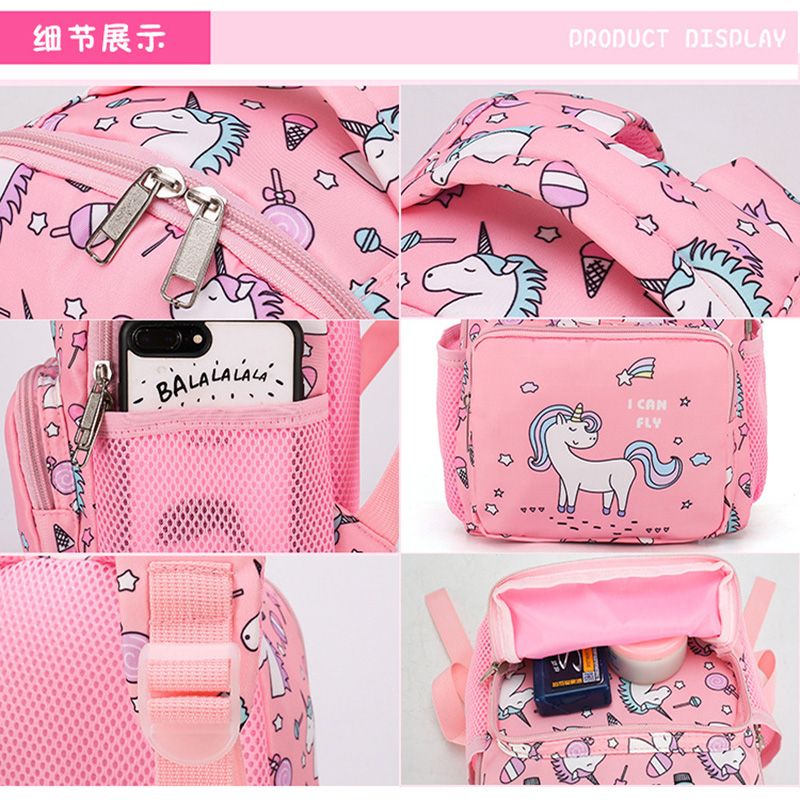 3-6 Years Kids Girls Cute Backpack Cartoon Unicorn SchoolBag