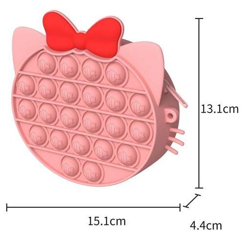 Pop Shoulder Bag Fidget Toy Pink Cute Cat Pop Fidget Bag